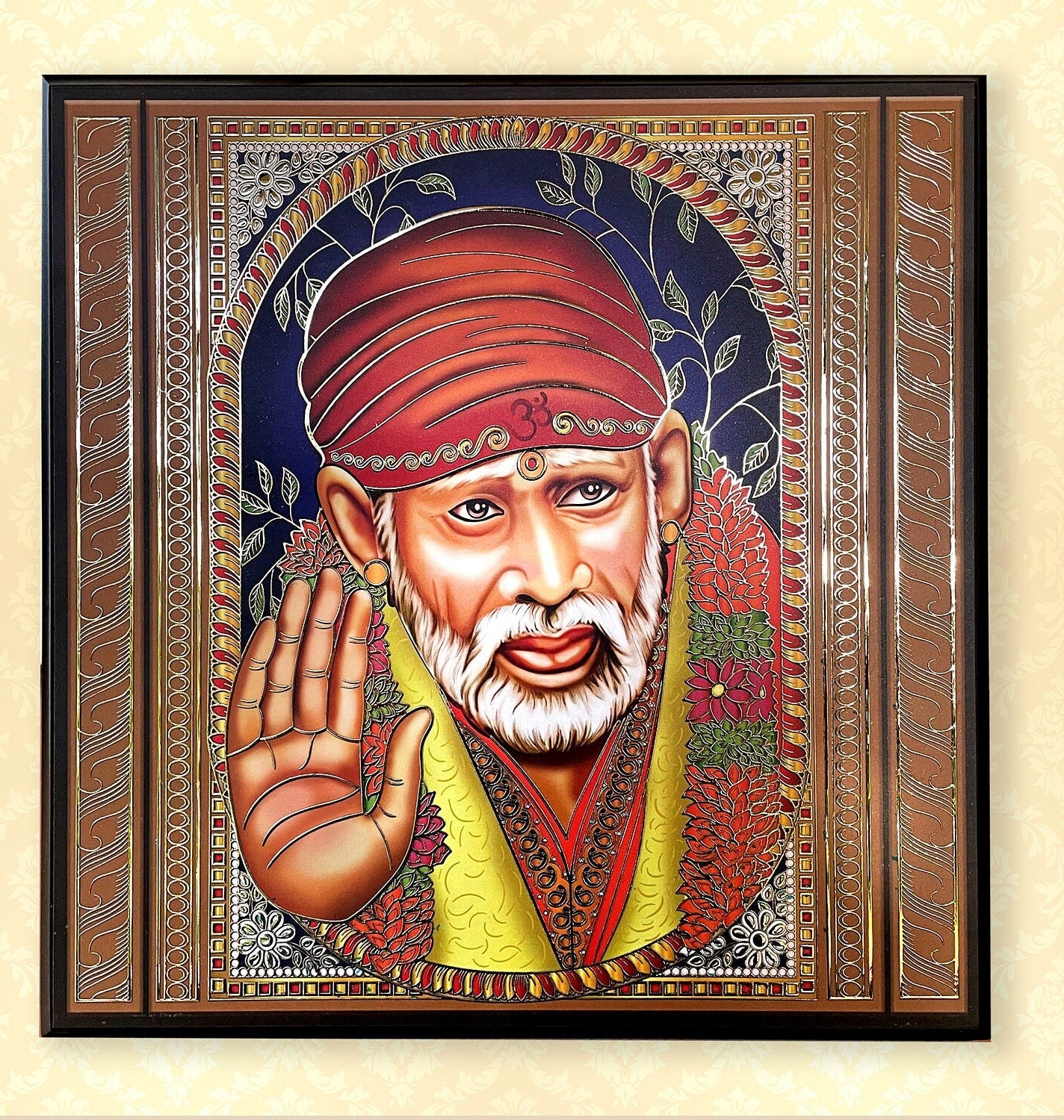 Indian God series in gold coated metal art