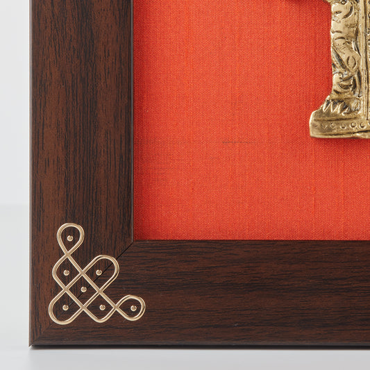 Indian ethnic digital art on prabhavali & silk - Style 001