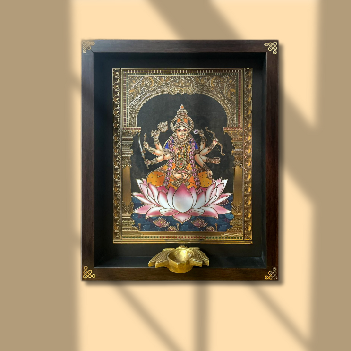 Ashtalakshmi Gold Embellished Digital Art - 003