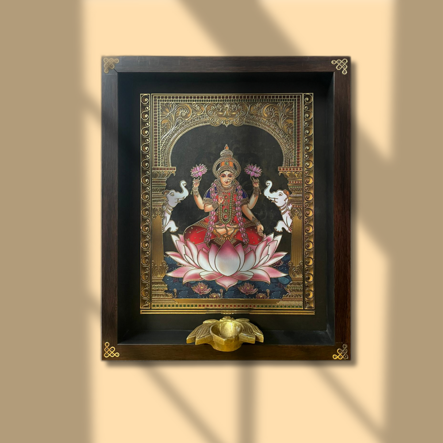 Ashtalakshmi Gold Embellished Digital Art - 004