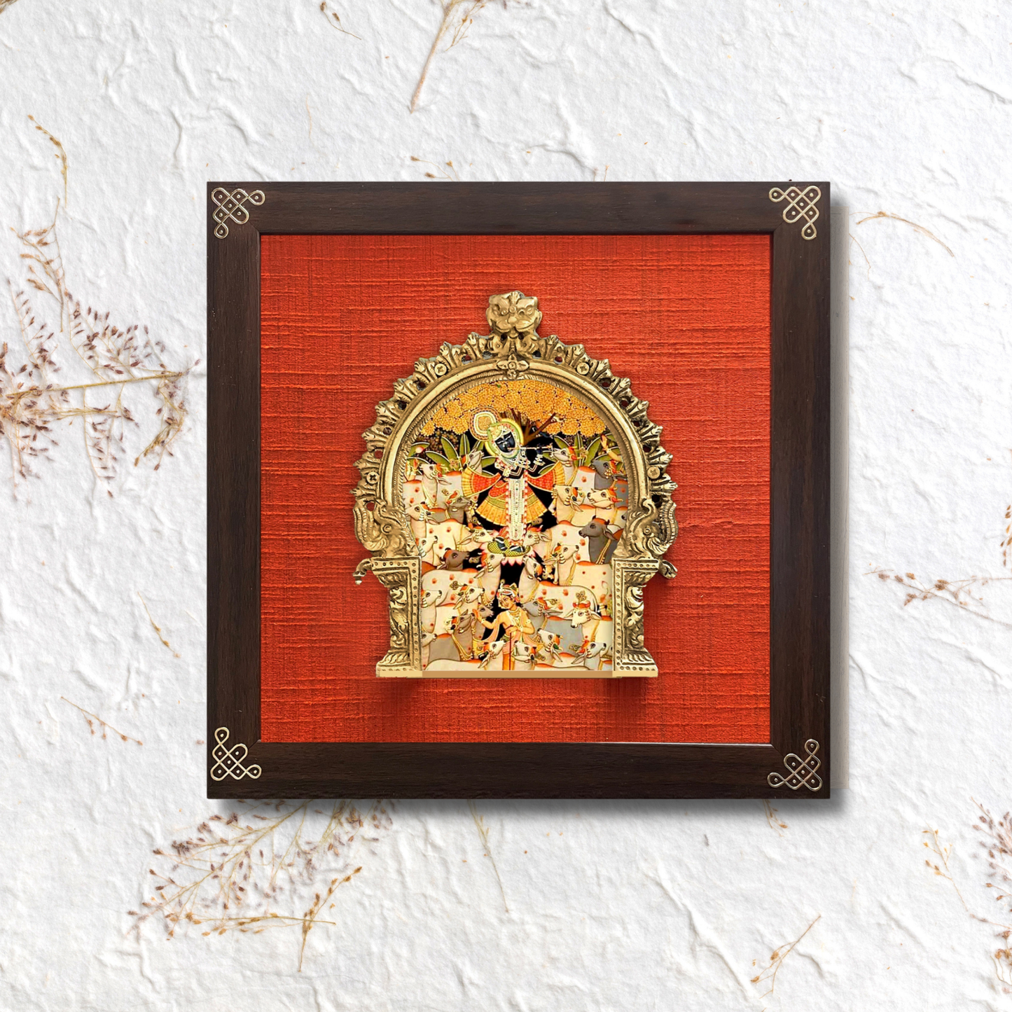 Indian ethnic digital art on prabhavali & silk - Style 006