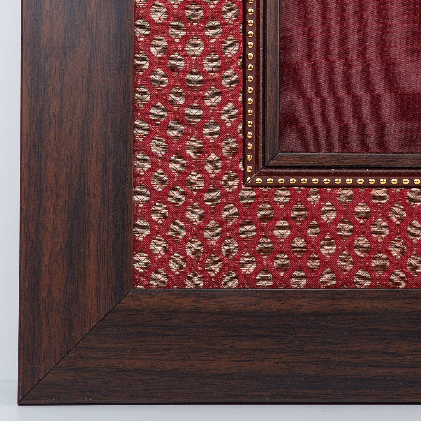 Kan Drishti Vinayagar (Kannu Dishti Ganapati) Brass Idol Framed on Raw Silk - W 16 in x H 18 in