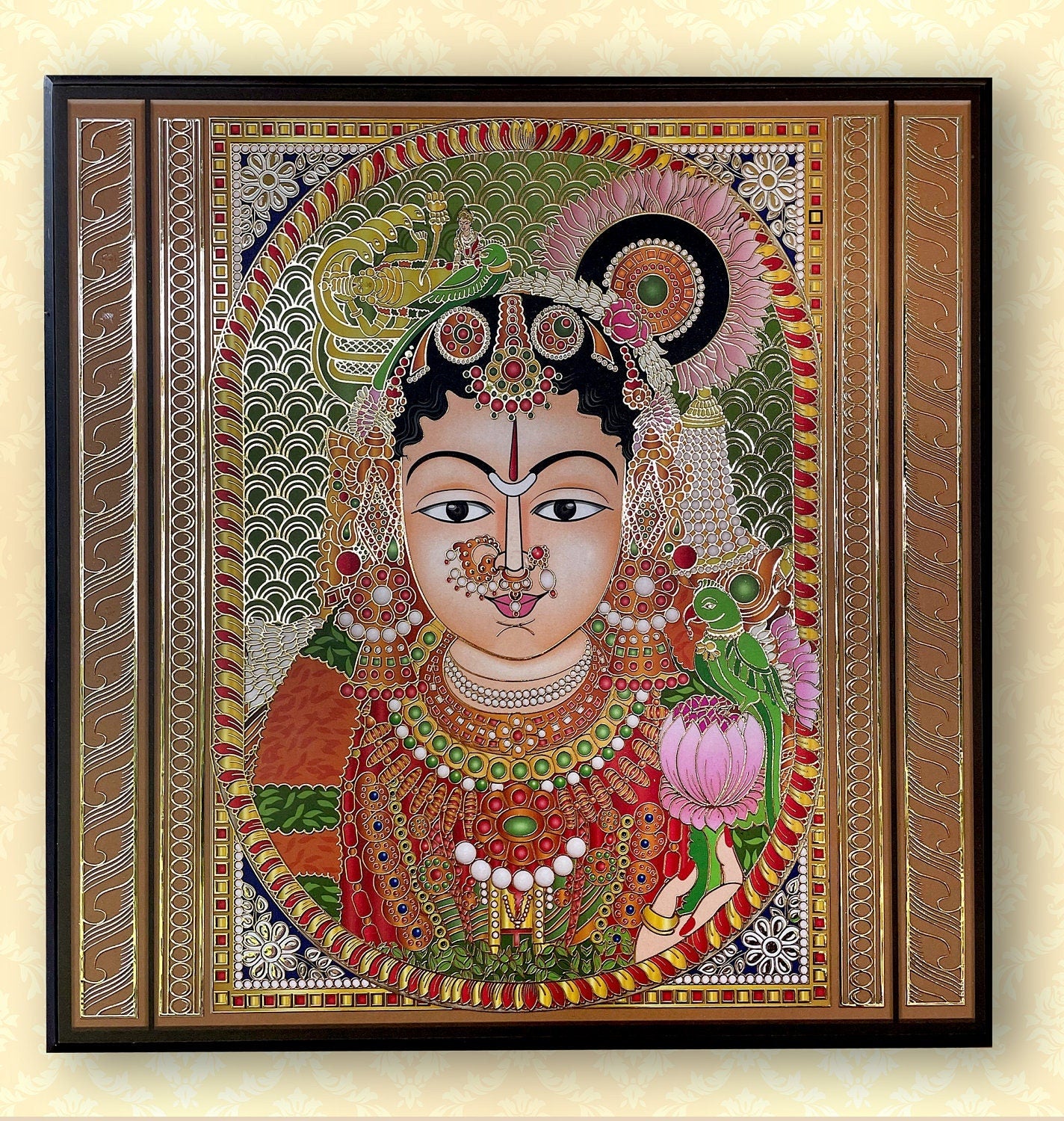 Indian God series in gold coated metal art