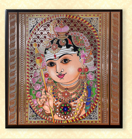 Indian God series in gold coated metal art