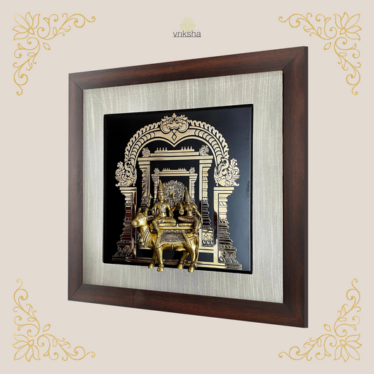 Brass Shiva & Parvathi on Pradhosham
