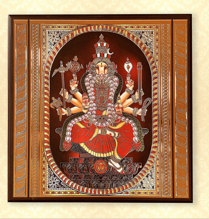 Indian God series in gold coated metal art