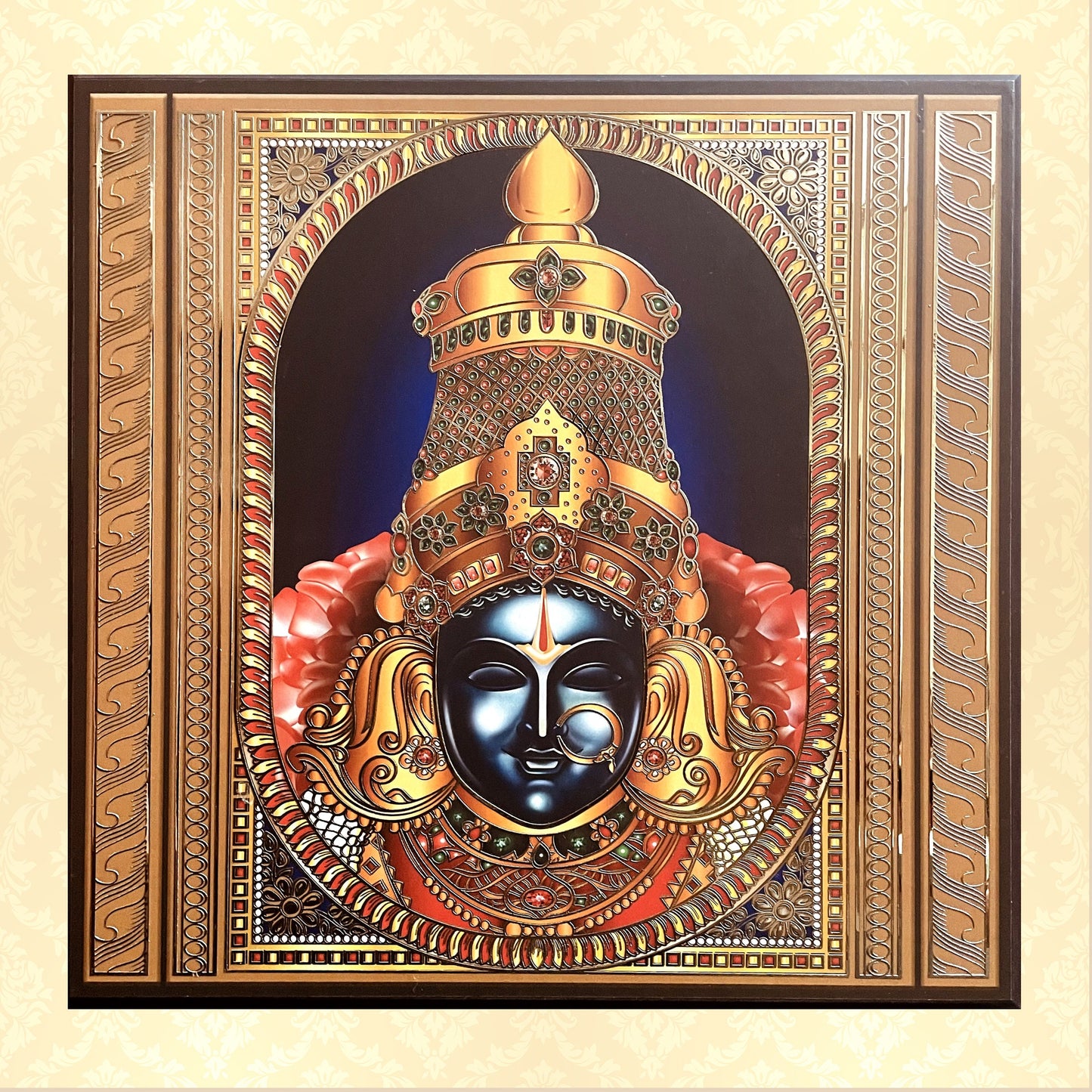 Indian God series in gold coated metal art