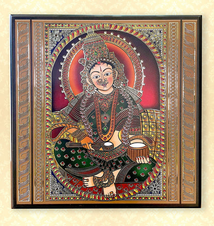 Indian God series in gold coated metal art
