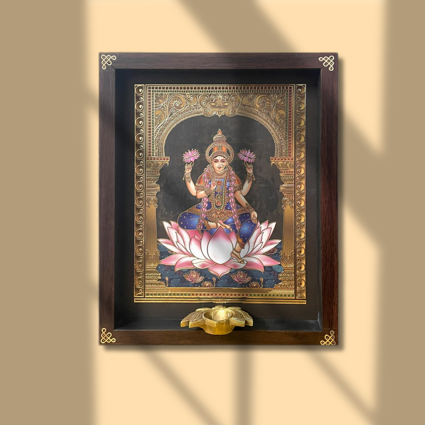 Ashtalakshmi Gold Embellished Digital Art - 002