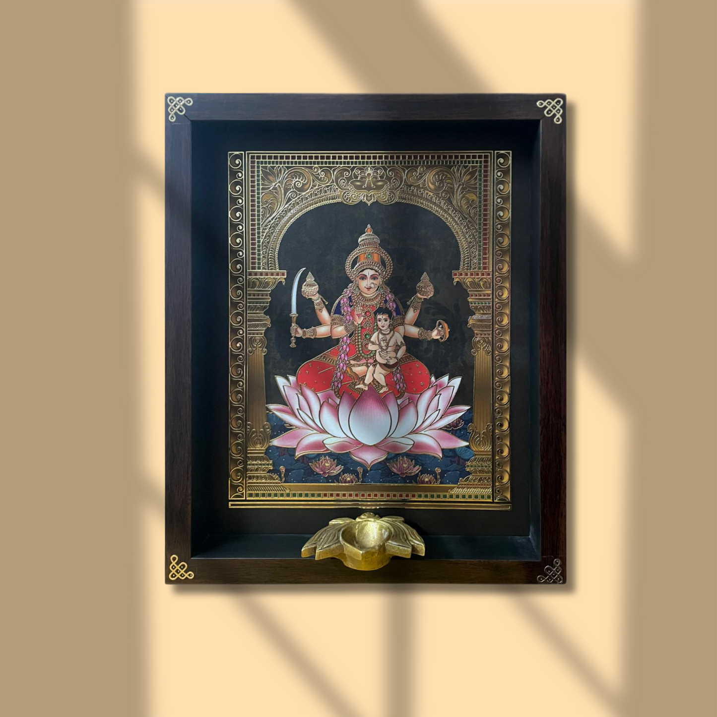 Ashtalakshmi Gold Embellished Digital Art - 005