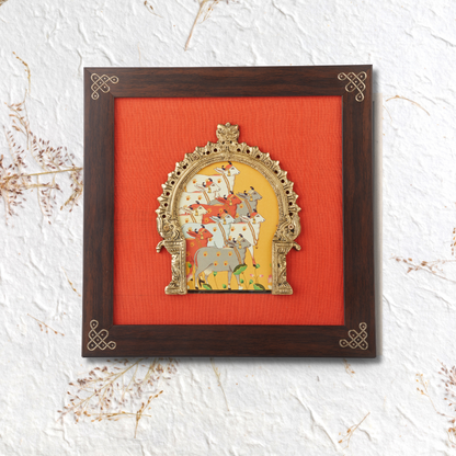 Indian ethnic digital art on prabhavali & silk - Style 001