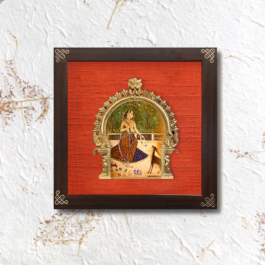 Indian ethnic digital art on prabhavali & silk - Style 004