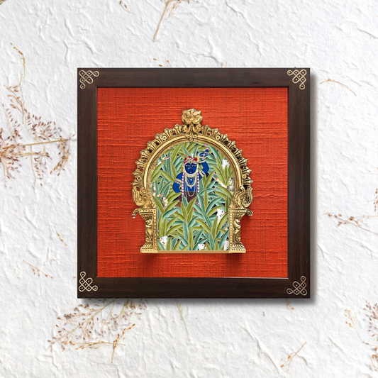 Indian ethnic digital art on prabhavali & silk - Style 005