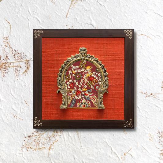 Indian ethnic digital art on prabhavali & silk - Style 009