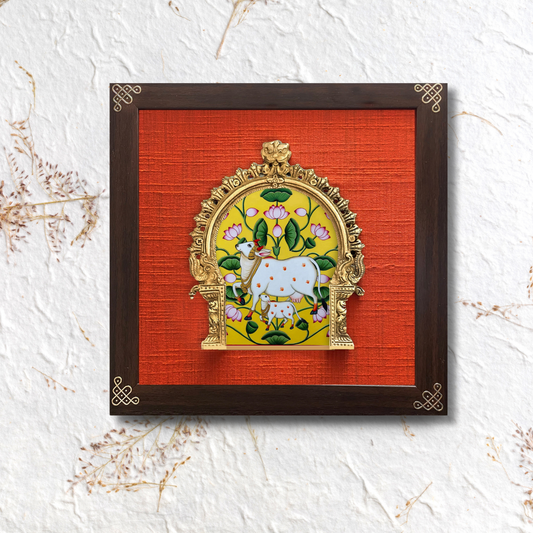 Indian ethnic digital art on prabhavali & silk - Style 007