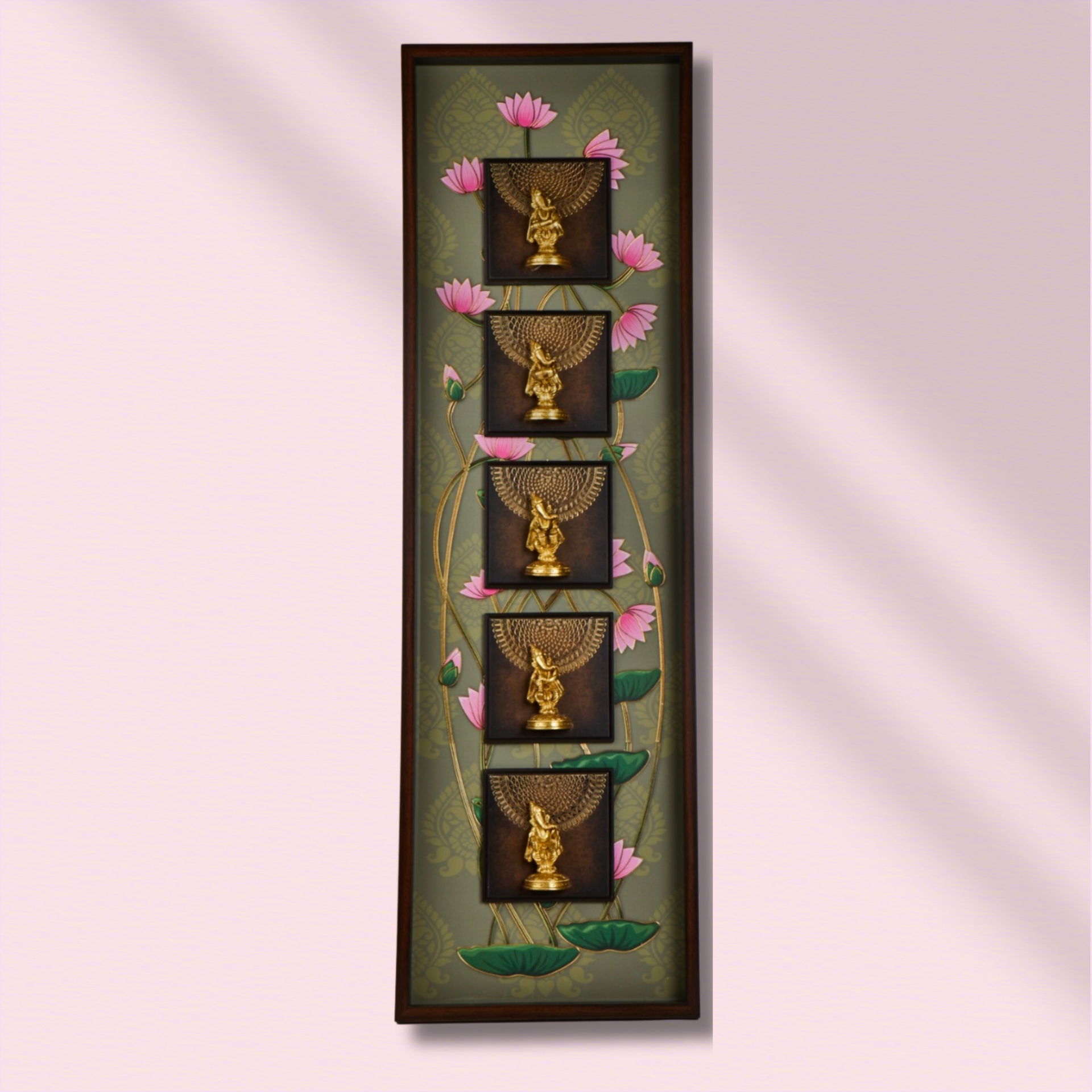 Ganesh in Bloom（ガネーシャ・イン・ブルーム） Abstract Ganesha Art in Droplet Shapes | Pink, White