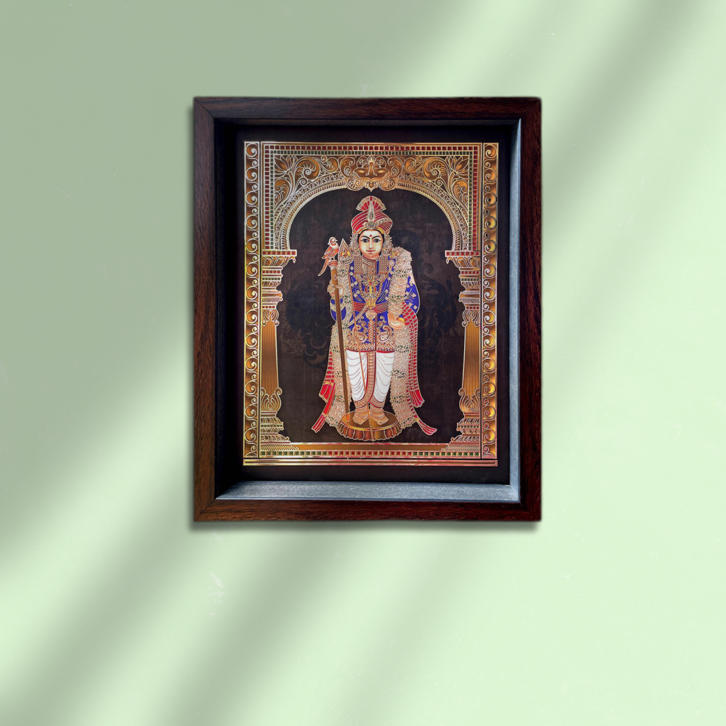 Arupadai veedu - Pazhani malai (24K Gold Embellished Digital Art)