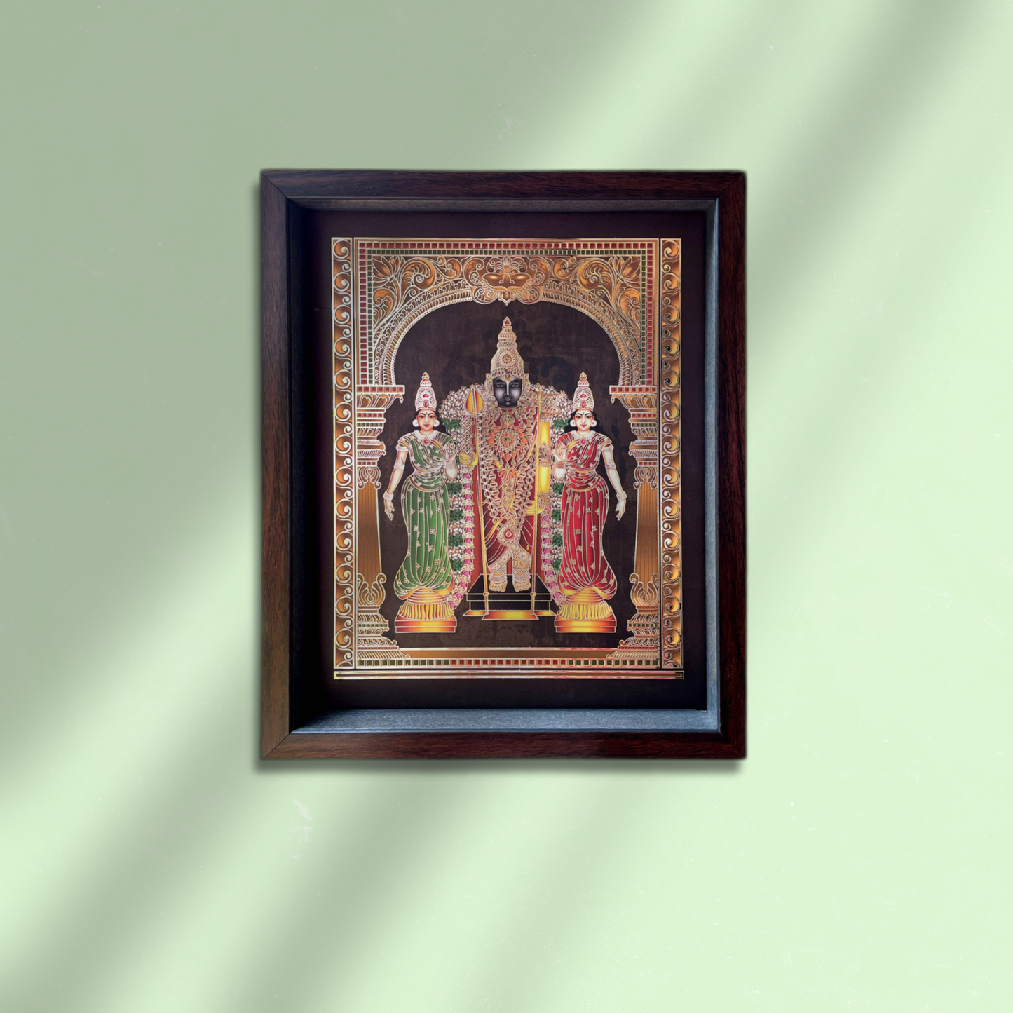 Arupadai veedu - Thiruthanigai malai (24K Gold Embellished Digital Art)