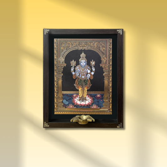 Narasimha Avatar – The Ferocious Protector (24K Gold Embellished Digital Art)