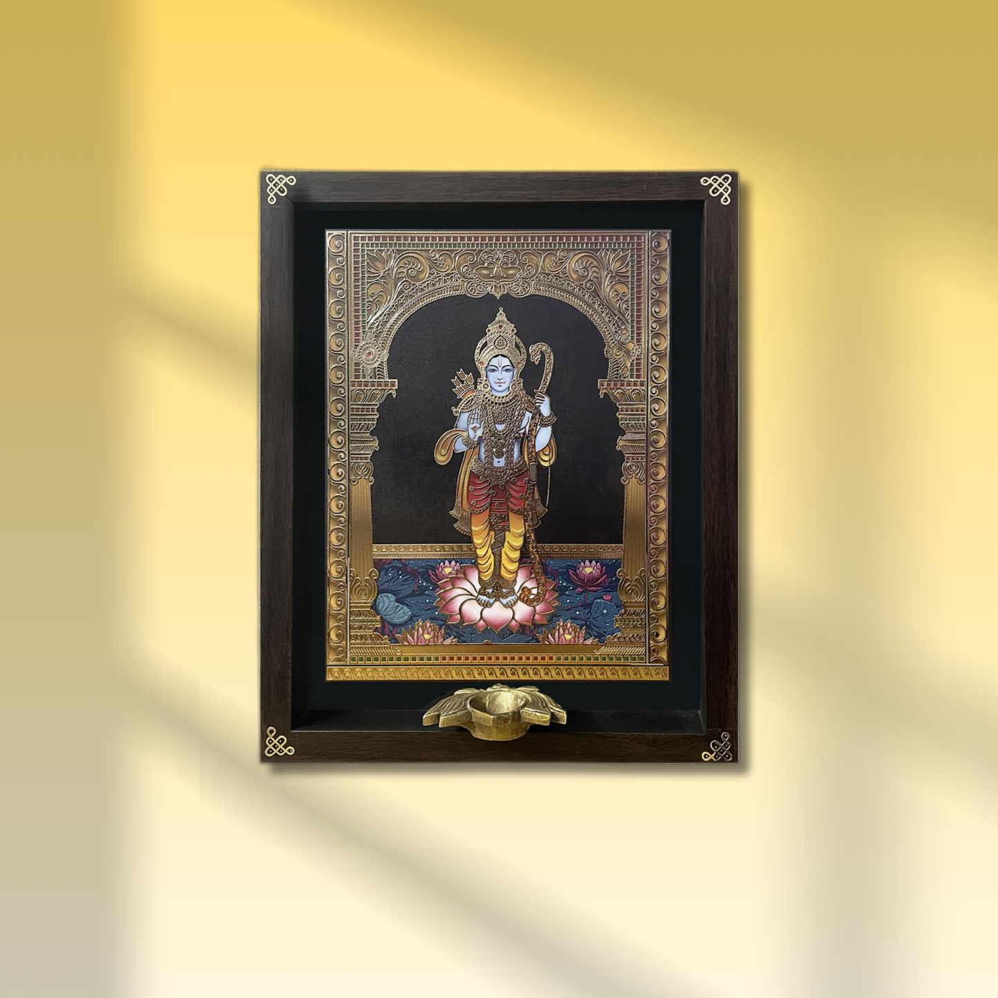 Rama Avatar – The Virtuous Prince (24K Gold Embellished Digital Art)
