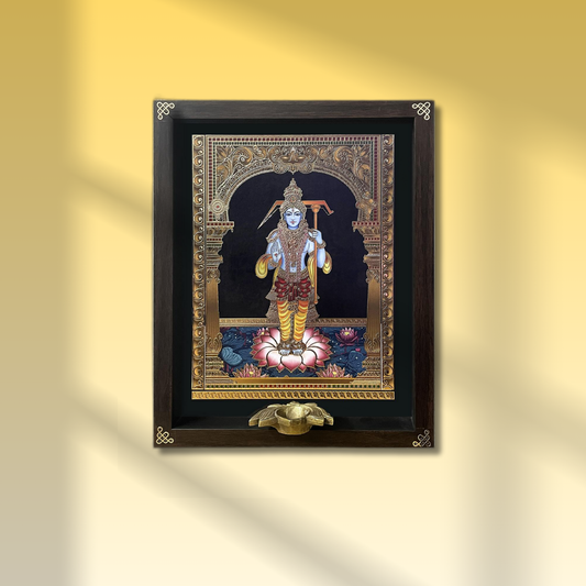 Balarama Avatar – Strength of Dharma (24K Gold Embellished Digital Art)