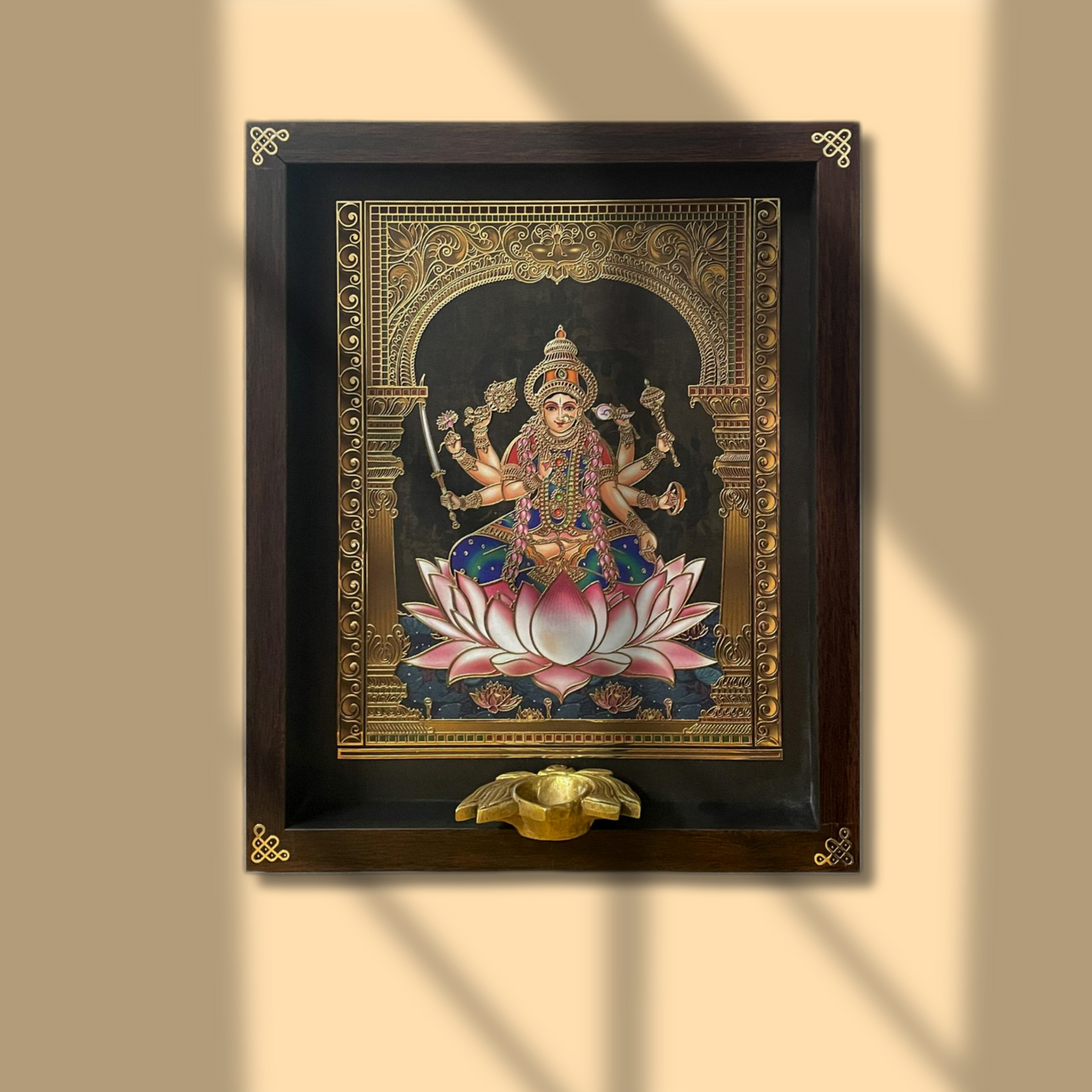Ashtalakshmi Gold Embellished Digital Art - 001