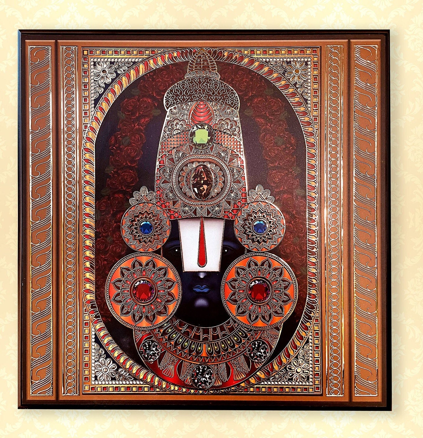 Indian God series in gold coated metal art