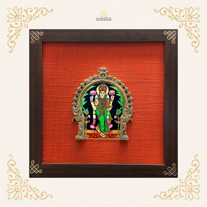 Tanjore digital art on prabhavali & silk