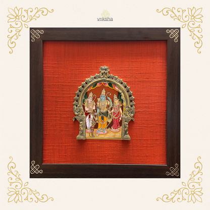 Tanjore digital art on prabhavali & silk
