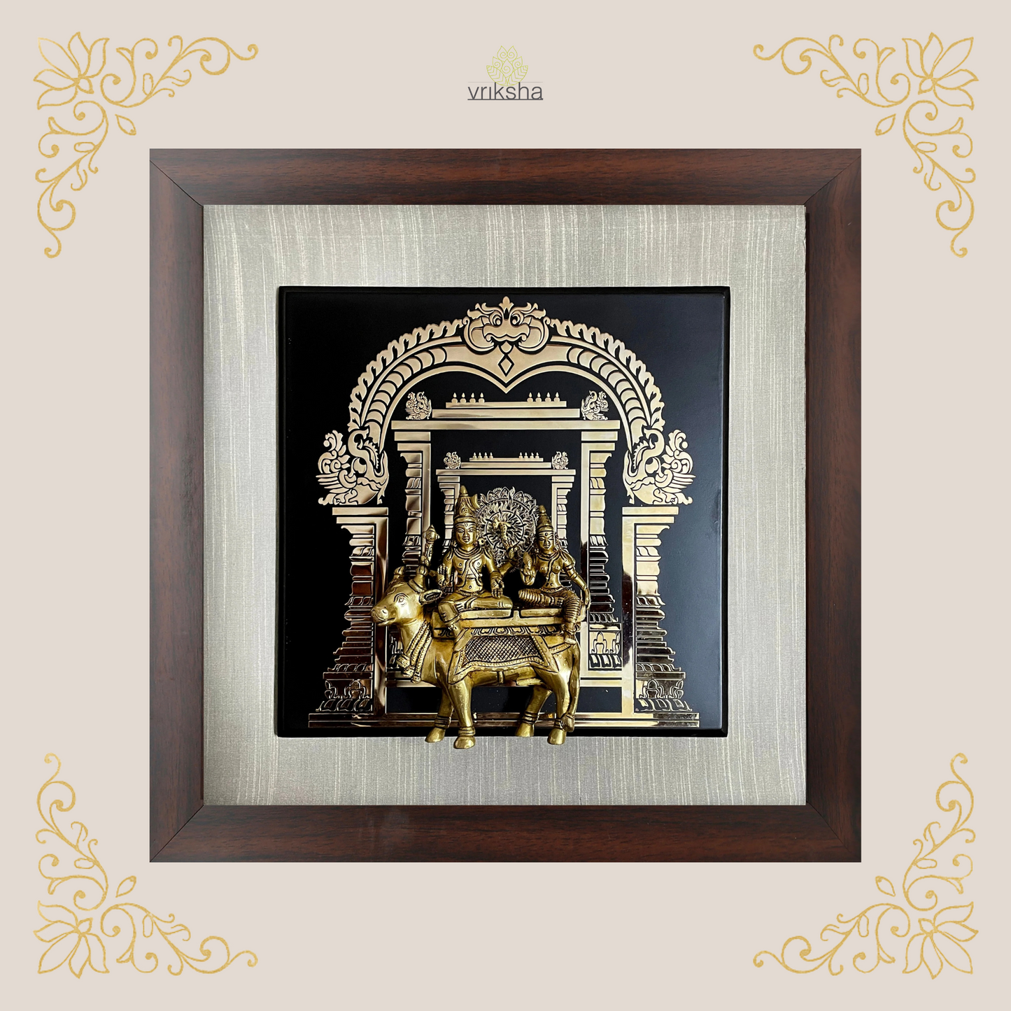 Brass Shiva & Parvathi on Pradhosham